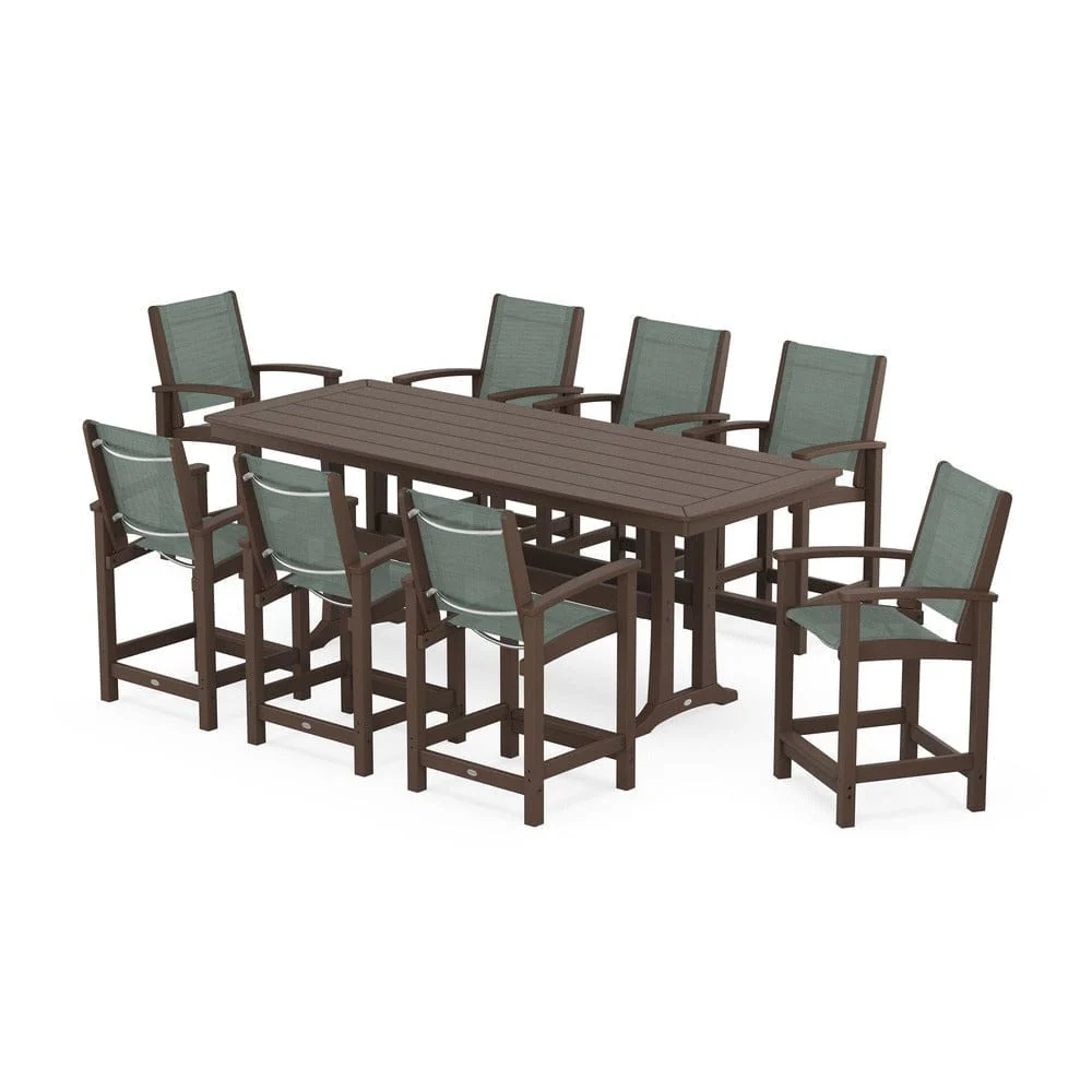 POLYWOOD® - Coastal 9-Piece Counter Set with Trestle Legs - PWS1931 - Image 53