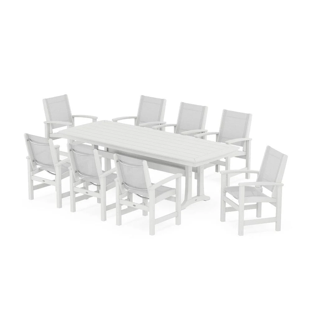 POLYWOOD® - Coastal 9-Piece Dining Set with Trestle Legs - PWS1502 - Image 103