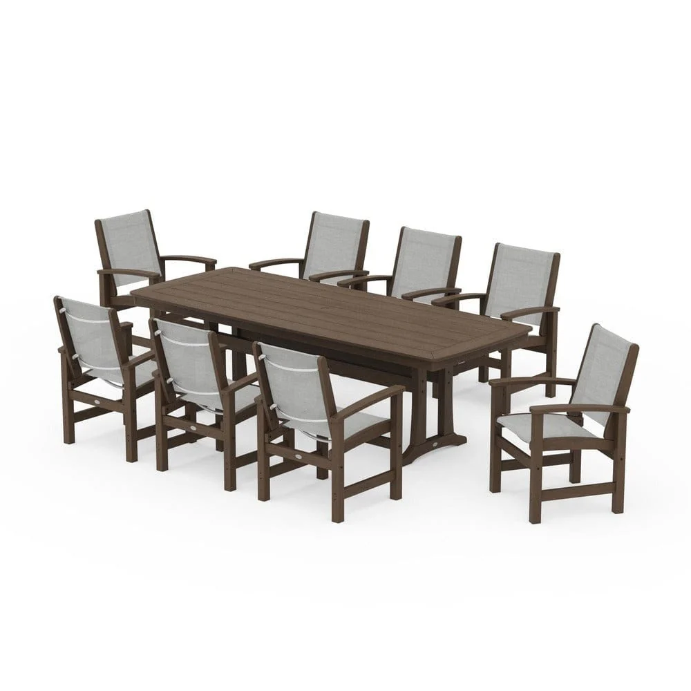 POLYWOOD® - Coastal 9-Piece Dining Set with Trestle Legs - PWS1502 - Image 151