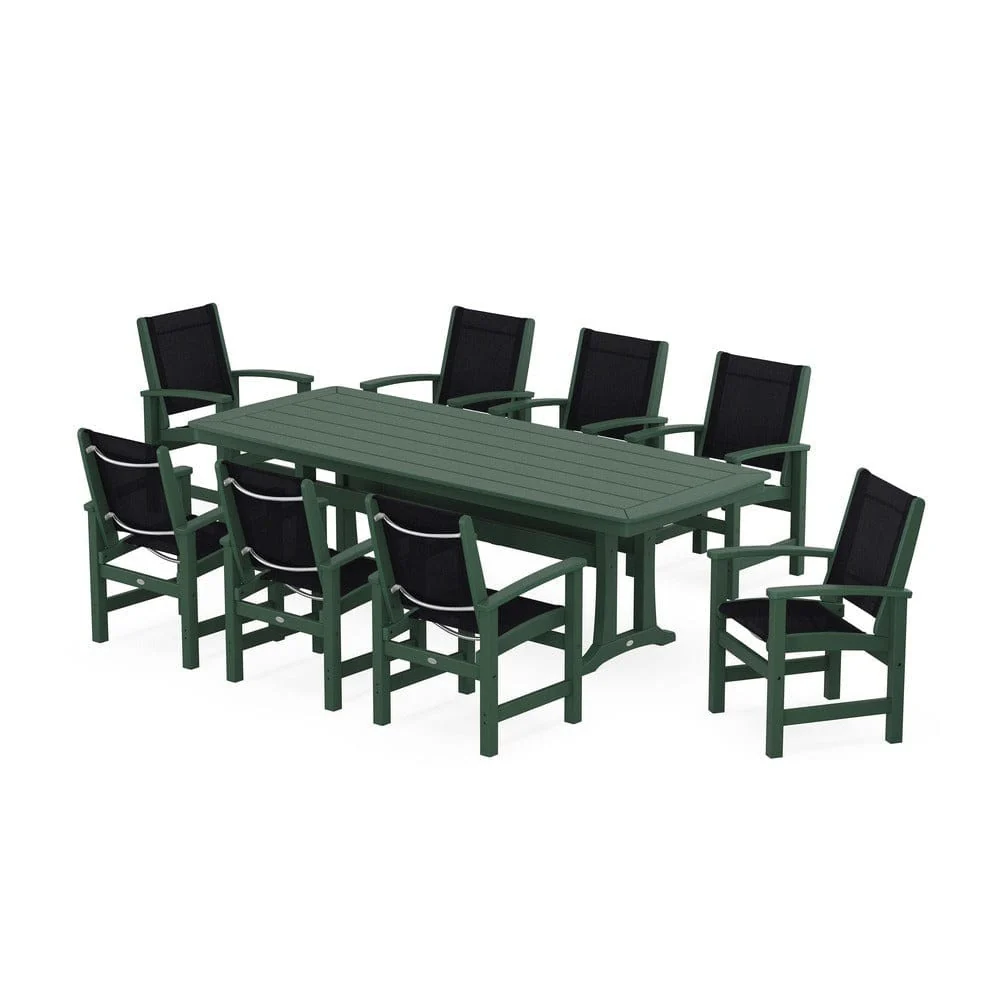 POLYWOOD® - Coastal 9-Piece Dining Set with Trestle Legs - PWS1502 - Image 17