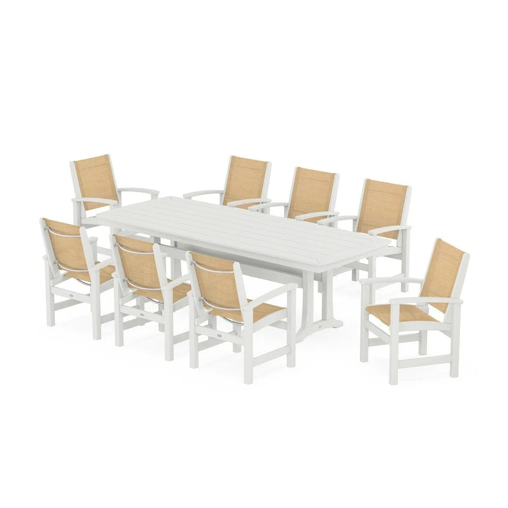 POLYWOOD® - Coastal 9-Piece Dining Set with Trestle Legs - PWS1502 - Image 18