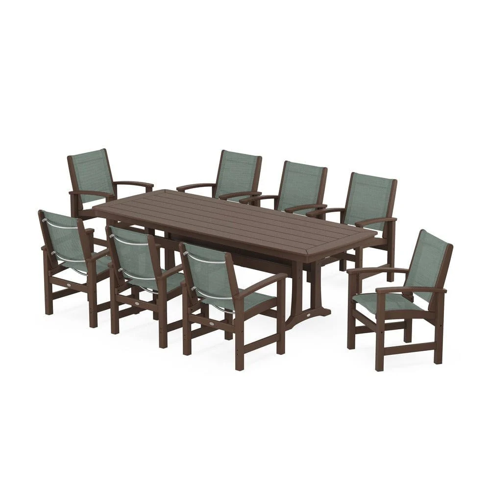POLYWOOD® - Coastal 9-Piece Dining Set with Trestle Legs - PWS1502 - Image 5