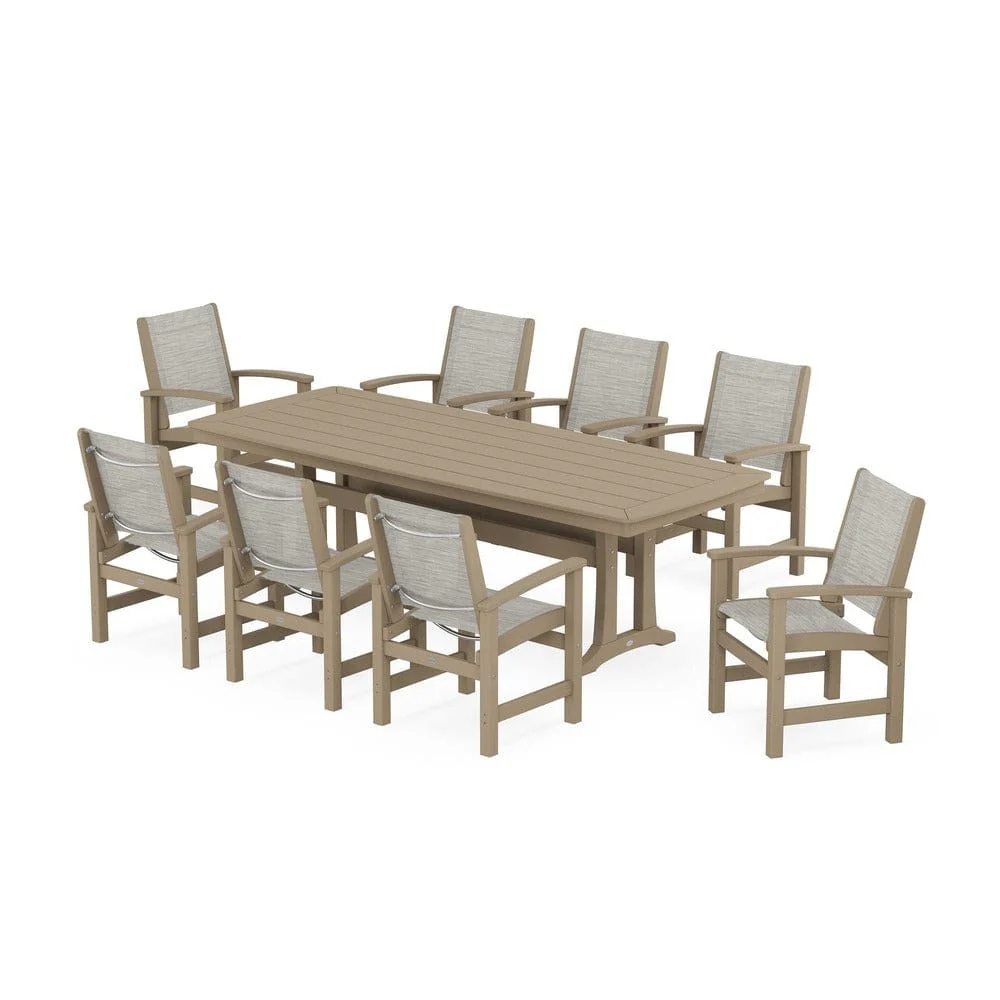 POLYWOOD® - Coastal 9-Piece Dining Set with Trestle Legs - PWS1502 - Image 52