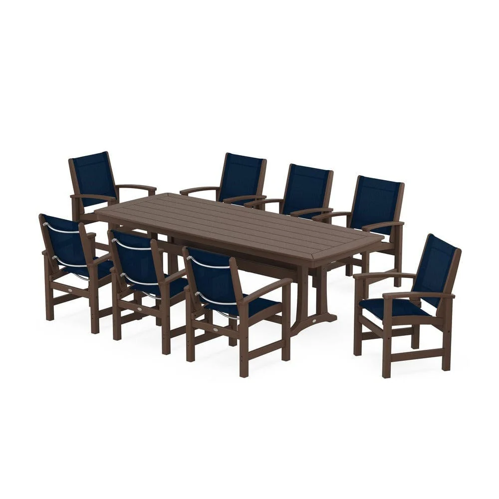 POLYWOOD® - Coastal 9-Piece Dining Set with Trestle Legs - PWS1502 - Image 65