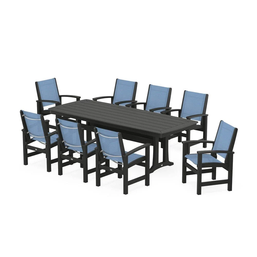 POLYWOOD® - Coastal 9-Piece Dining Set with Trestle Legs - PWS1502 - Image 7