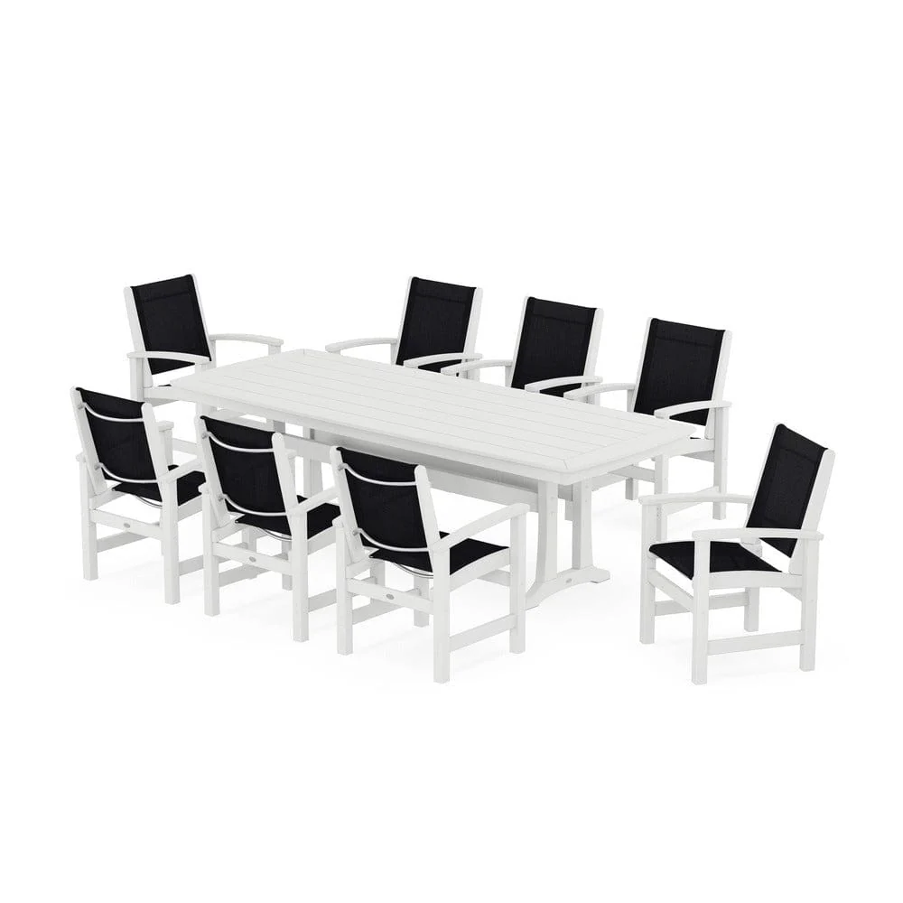 POLYWOOD® - Coastal 9-Piece Dining Set with Trestle Legs - PWS1502 - Image 79