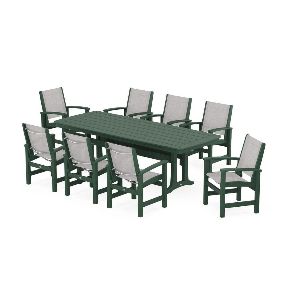 POLYWOOD® - Coastal 9-Piece Dining Set with Trestle Legs - PWS1502 - Image 8