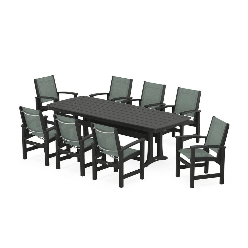 POLYWOOD® - Coastal 9-Piece Dining Set with Trestle Legs - PWS1502 - Image 9
