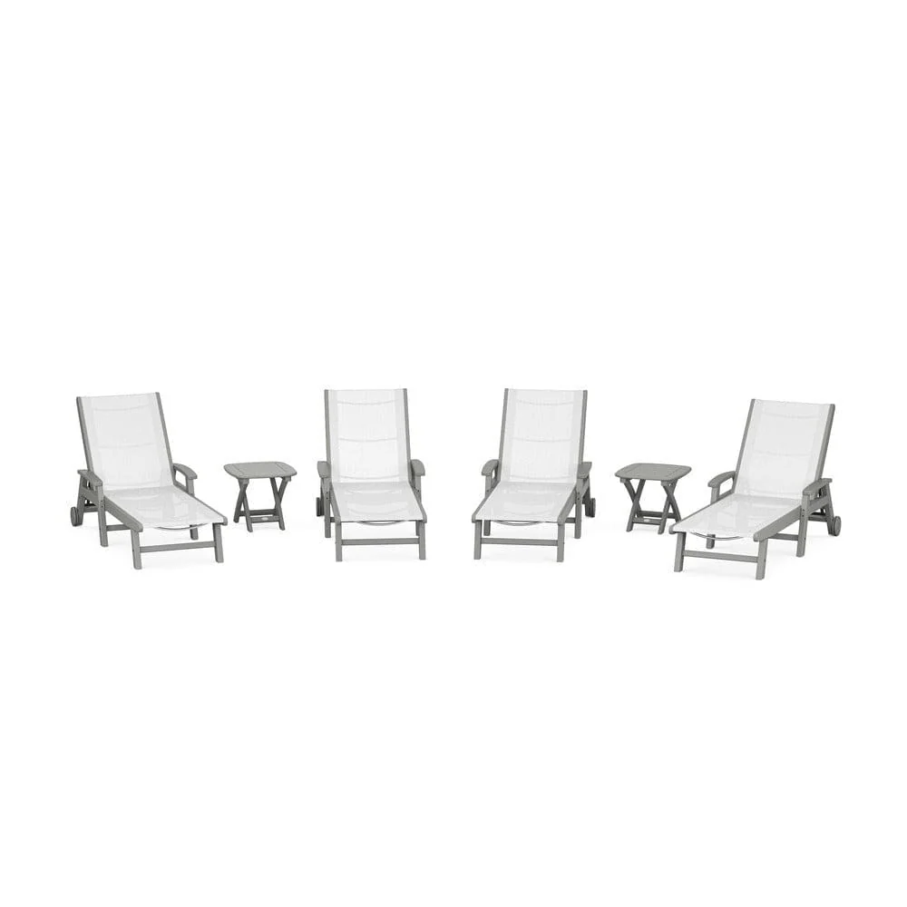 POLYWOOD® - Coastal Chaise 6-Piece Set with Wheels - PWS2024 - Image 105