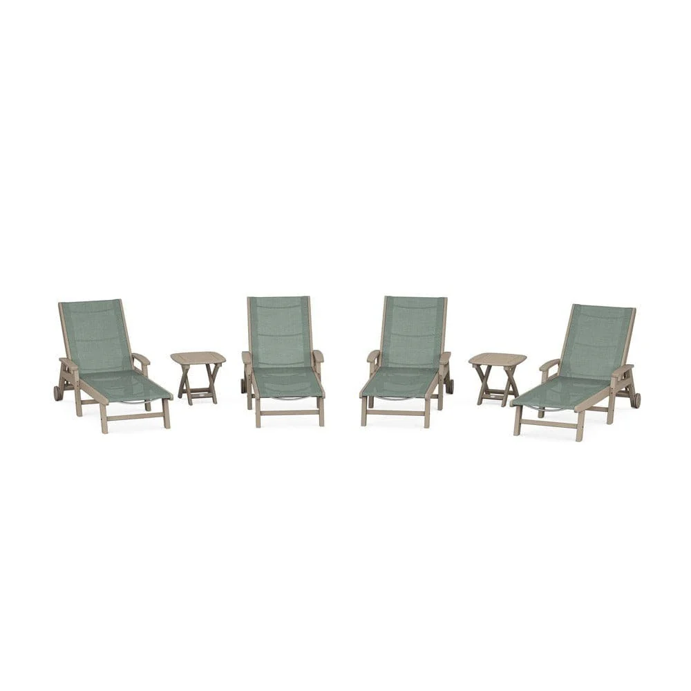 POLYWOOD® - Coastal Chaise 6-Piece Set with Wheels - PWS2024 - Image 107