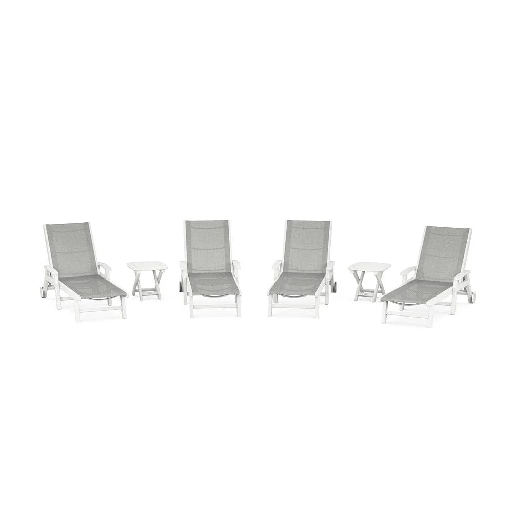 POLYWOOD® - Coastal Chaise 6-Piece Set with Wheels - PWS2024 - Image 109
