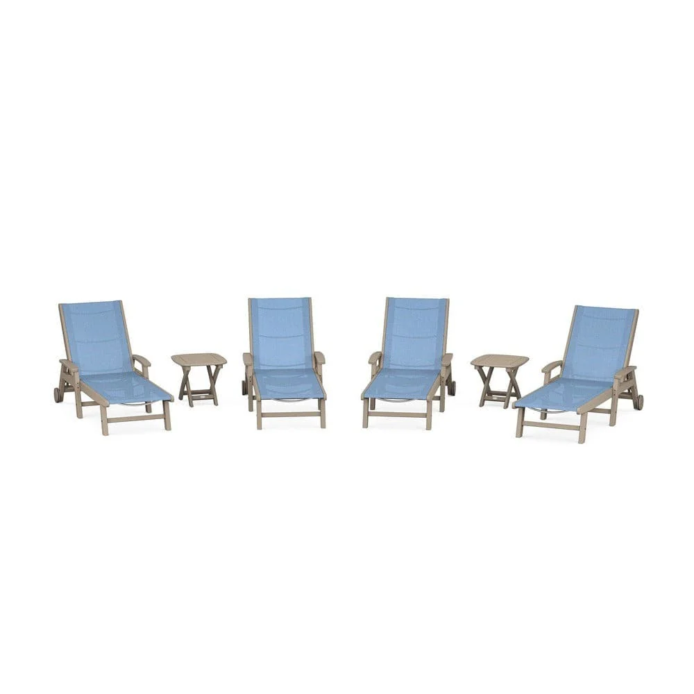 POLYWOOD® - Coastal Chaise 6-Piece Set with Wheels - PWS2024 - Image 111
