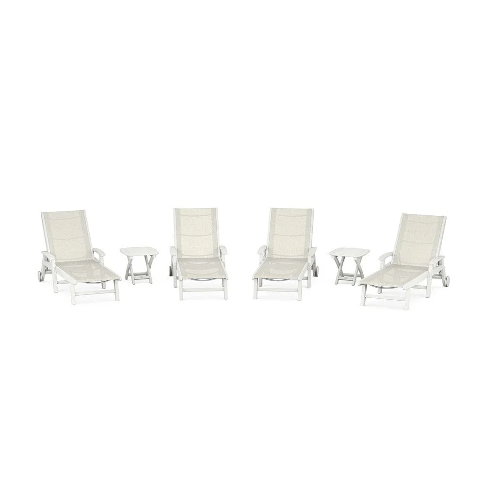 POLYWOOD® - Coastal Chaise 6-Piece Set with Wheels - PWS2024 - Image 113