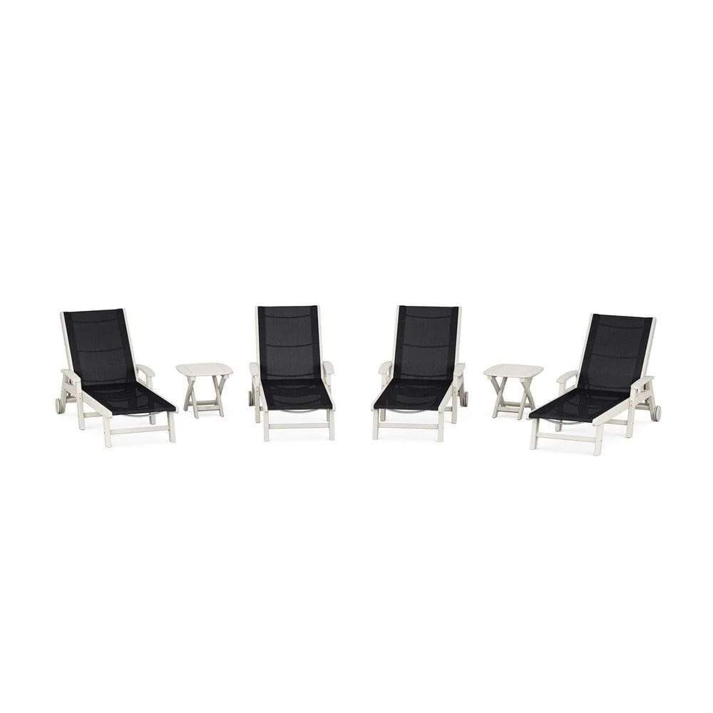 POLYWOOD® - Coastal Chaise 6-Piece Set with Wheels - PWS2024 - Image 115