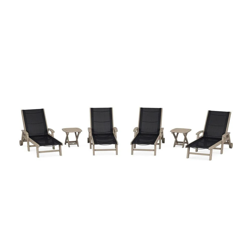 POLYWOOD® - Coastal Chaise 6-Piece Set with Wheels - PWS2024 - Image 116