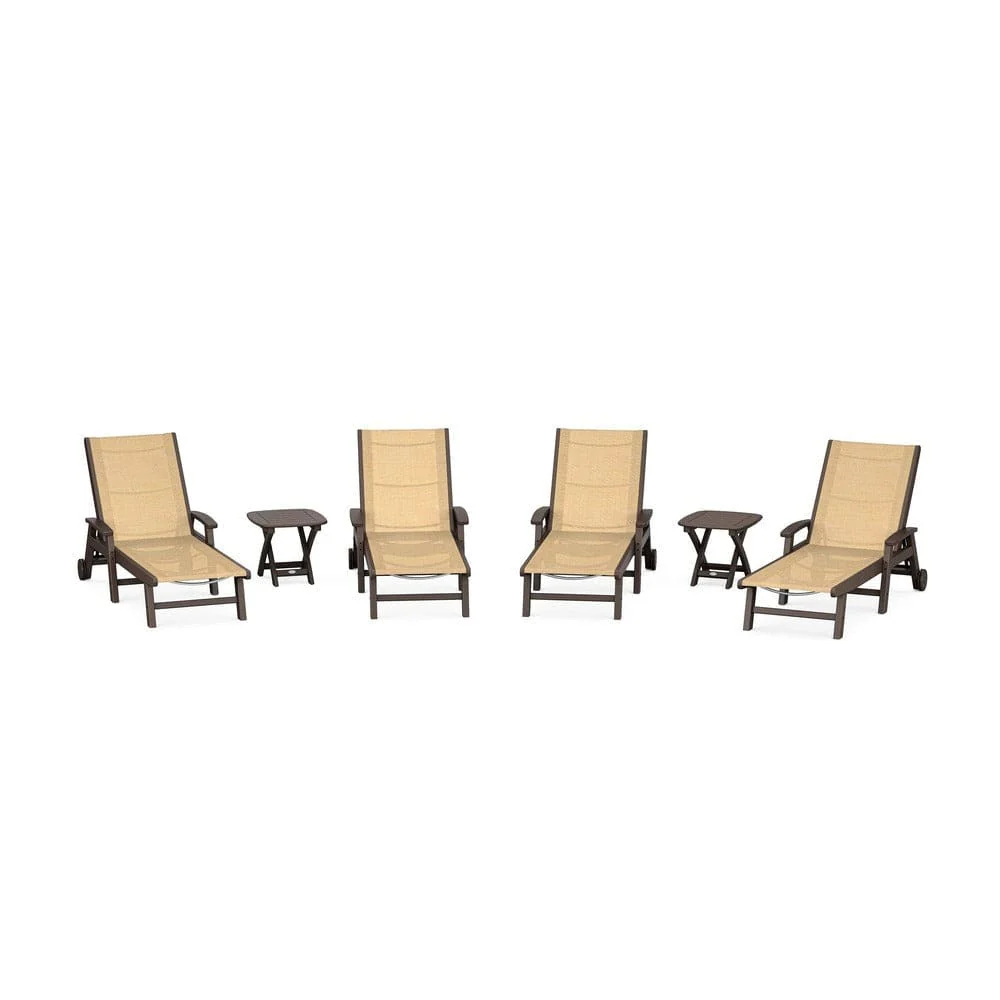 POLYWOOD® - Coastal Chaise 6-Piece Set with Wheels - PWS2024 - Image 117