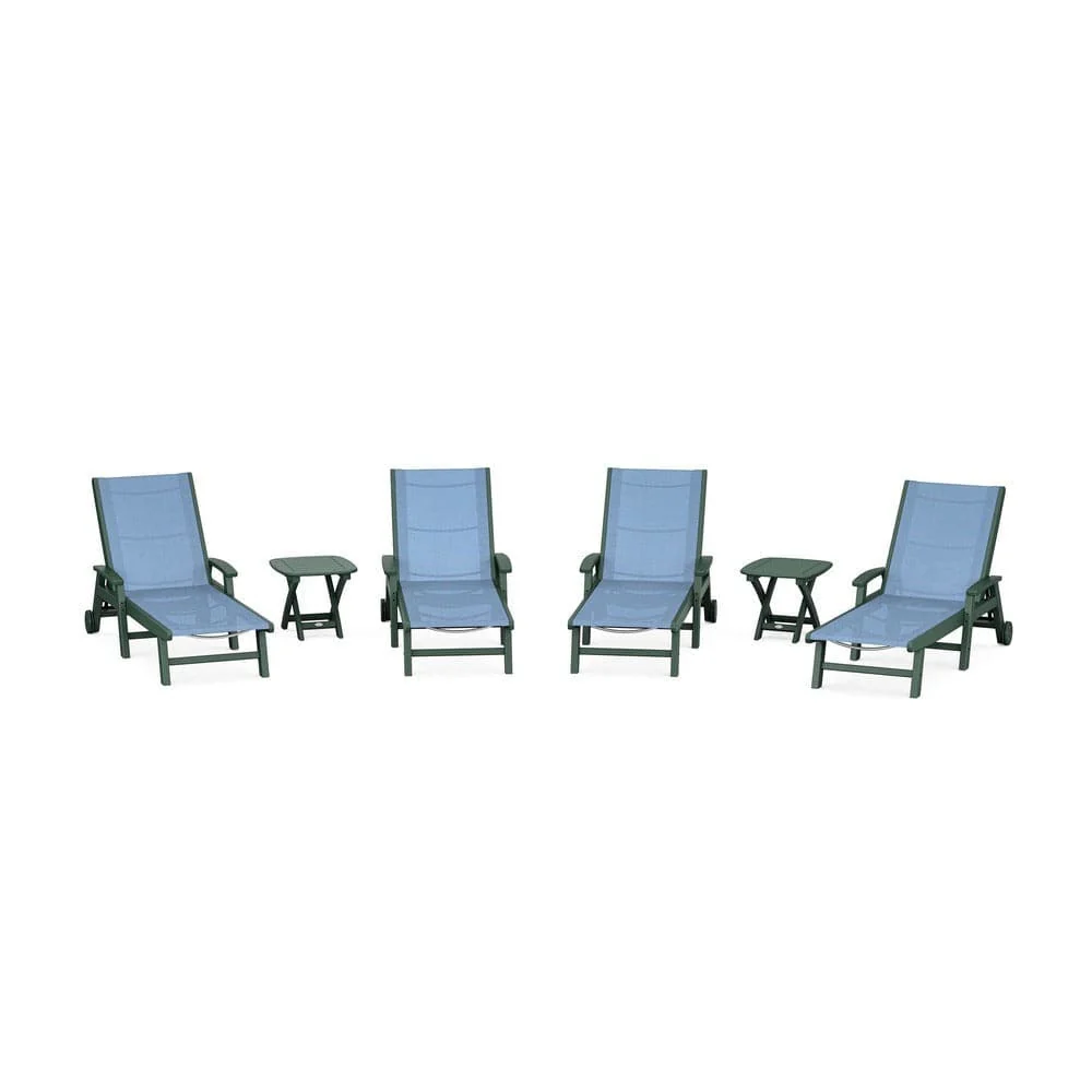 POLYWOOD® - Coastal Chaise 6-Piece Set with Wheels - PWS2024 - Image 119
