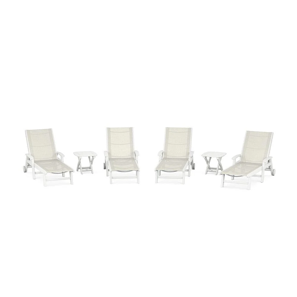 POLYWOOD® - Coastal Chaise 6-Piece Set with Wheels - PWS2024 - Image 12