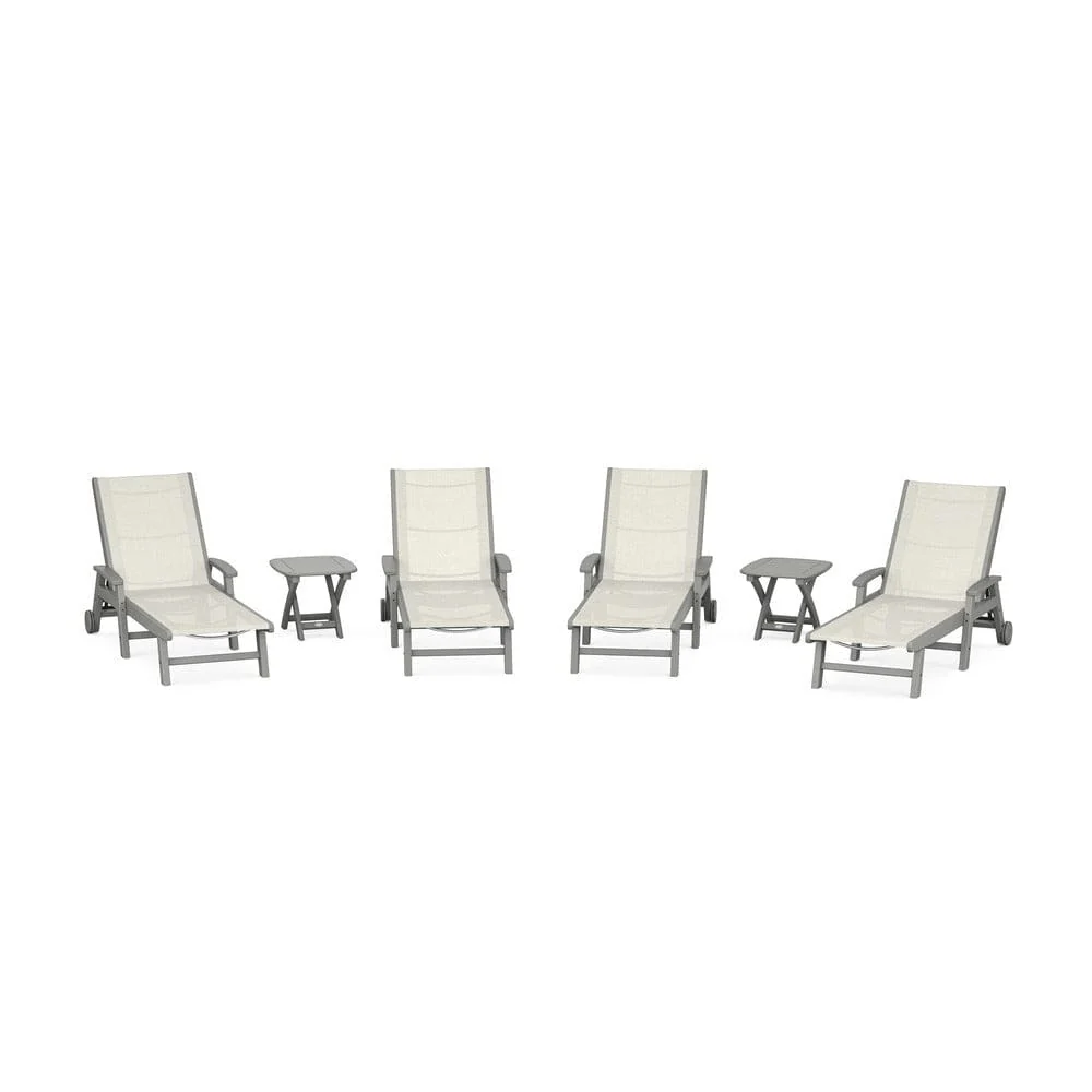 POLYWOOD® - Coastal Chaise 6-Piece Set with Wheels - PWS2024 - Image 121