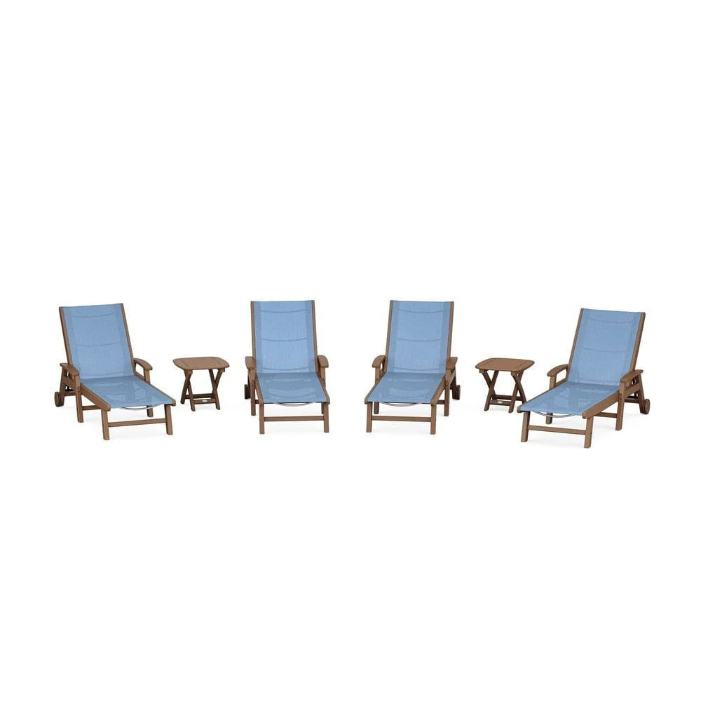 POLYWOOD® - Coastal Chaise 6-Piece Set with Wheels - PWS2024 - Image 13