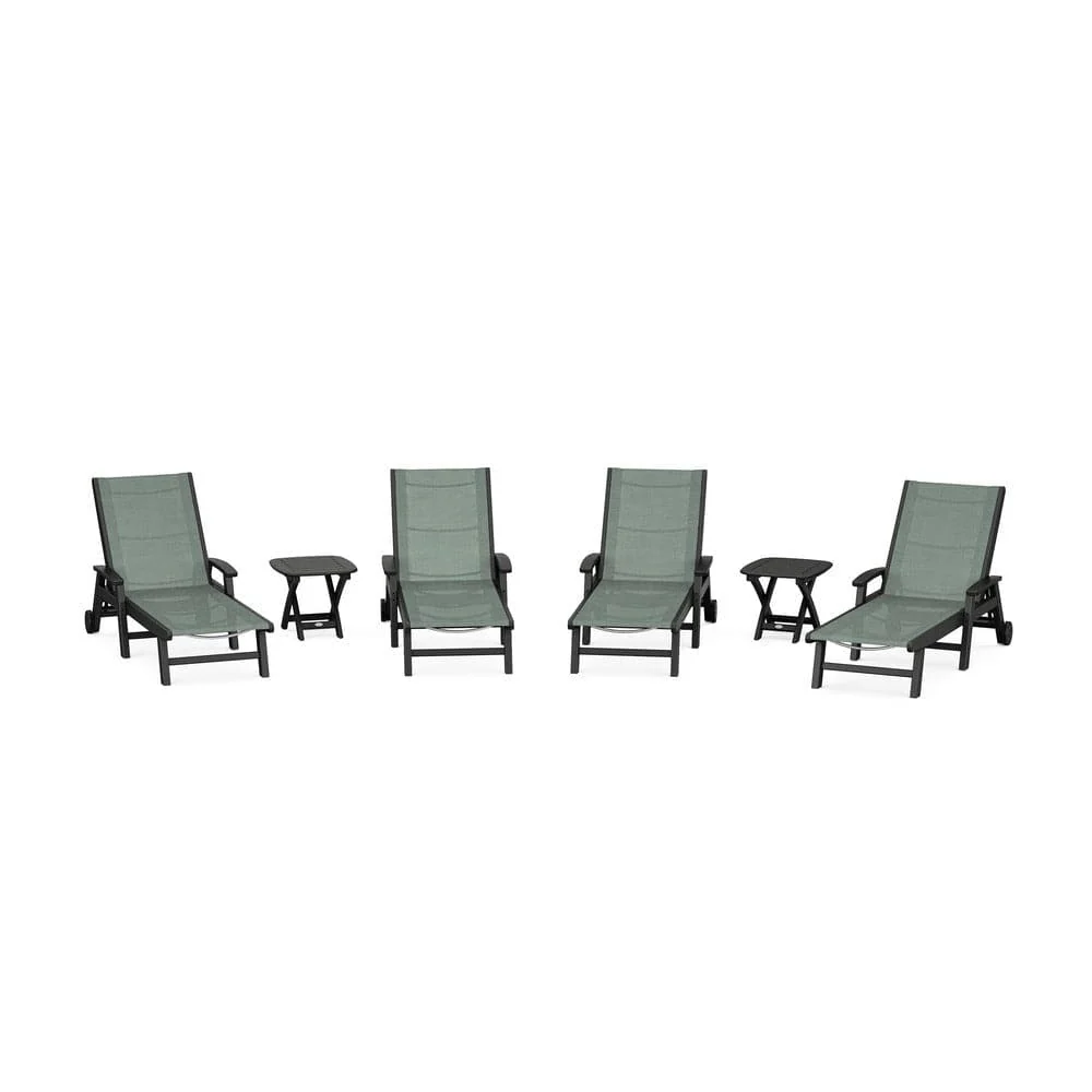 POLYWOOD® - Coastal Chaise 6-Piece Set with Wheels - PWS2024 - Image 16