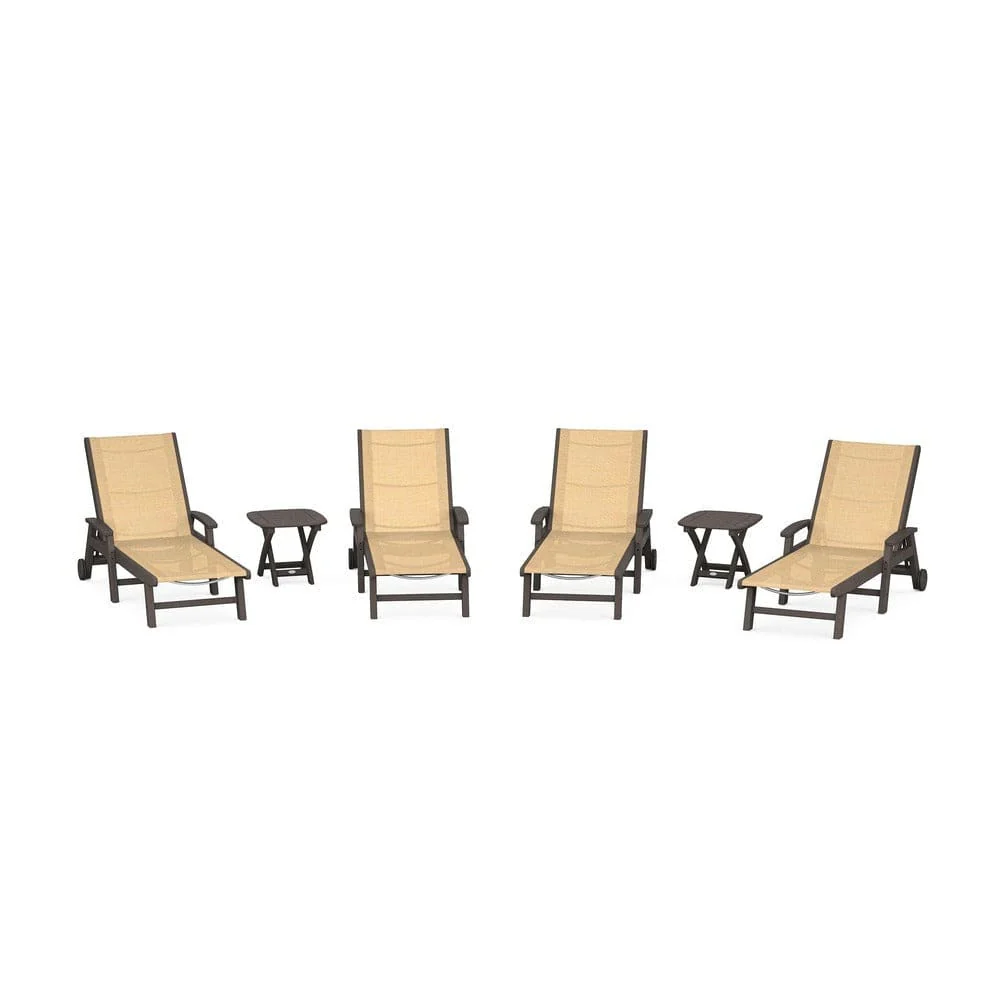 POLYWOOD® - Coastal Chaise 6-Piece Set with Wheels - PWS2024 - Image 24