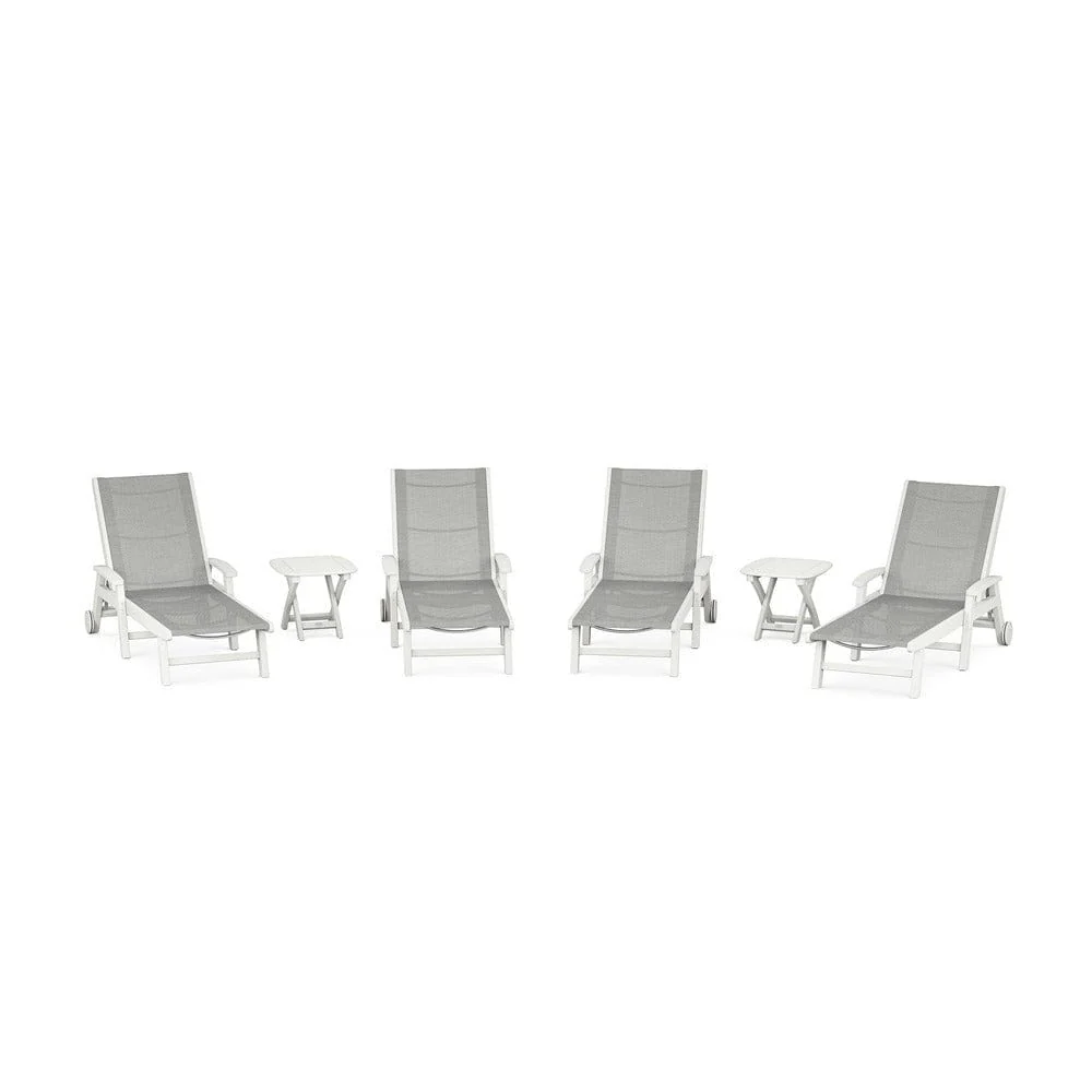 POLYWOOD® - Coastal Chaise 6-Piece Set with Wheels - PWS2024 - Image 25