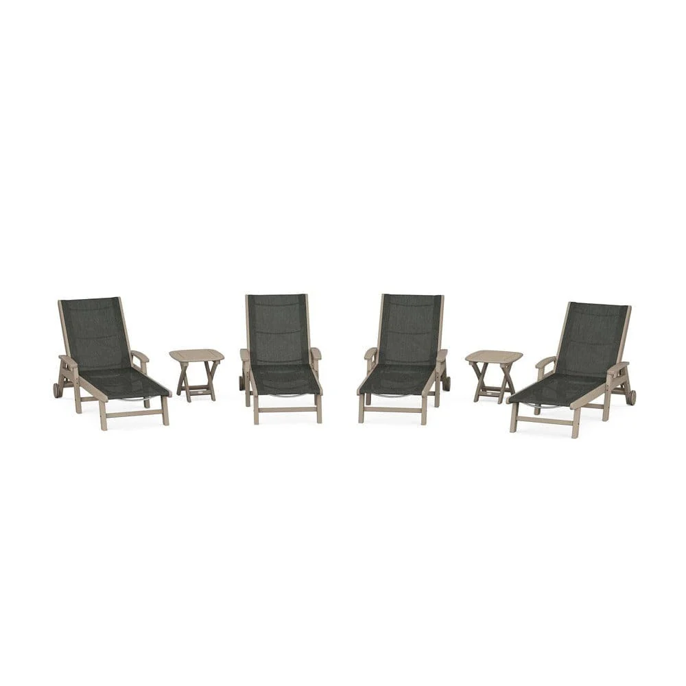 POLYWOOD® - Coastal Chaise 6-Piece Set with Wheels - PWS2024 - Image 26