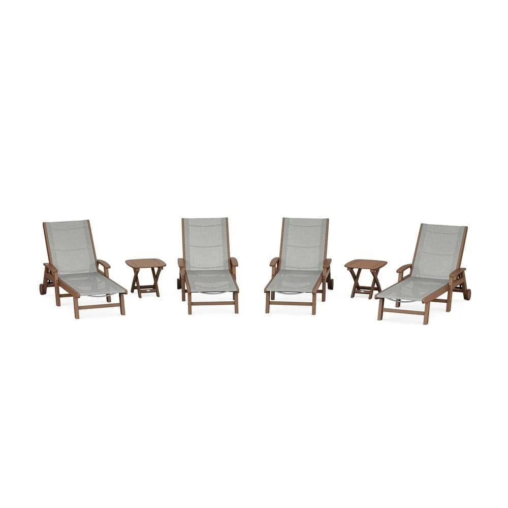 POLYWOOD® - Coastal Chaise 6-Piece Set with Wheels - PWS2024 - Image 29