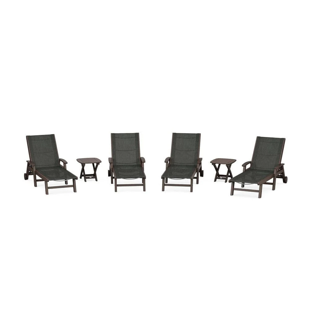 POLYWOOD® - Coastal Chaise 6-Piece Set with Wheels - PWS2024 - Image 3