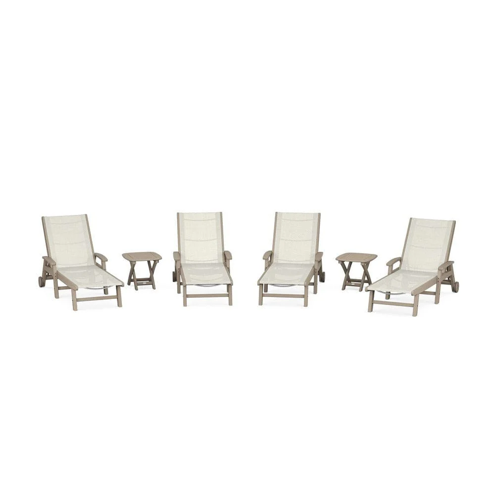POLYWOOD® - Coastal Chaise 6-Piece Set with Wheels - PWS2024 - Image 31