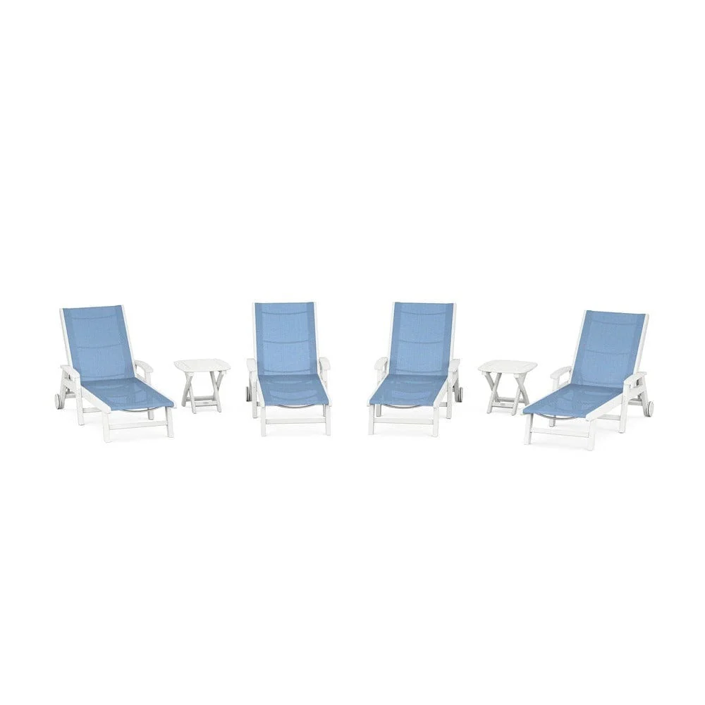 POLYWOOD® - Coastal Chaise 6-Piece Set with Wheels - PWS2024 - Image 32