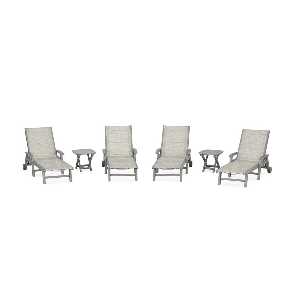 POLYWOOD® - Coastal Chaise 6-Piece Set with Wheels - PWS2024 - Image 35