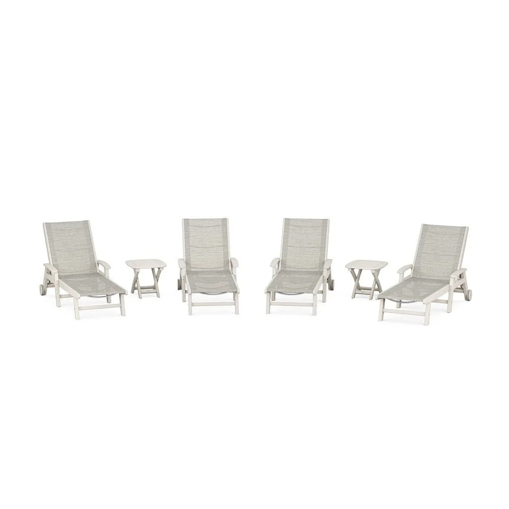 POLYWOOD® - Coastal Chaise 6-Piece Set with Wheels - PWS2024 - Image 36