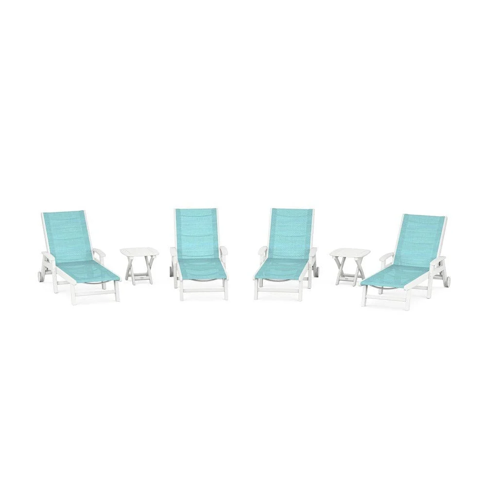 POLYWOOD® - Coastal Chaise 6-Piece Set with Wheels - PWS2024 - Image 37