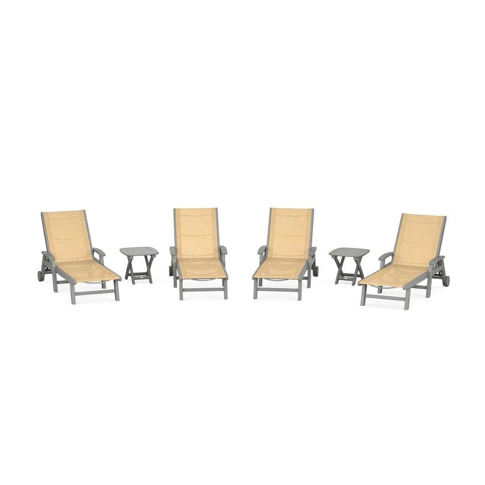 POLYWOOD® - Coastal Chaise 6-Piece Set with Wheels - PWS2024 - Image 38