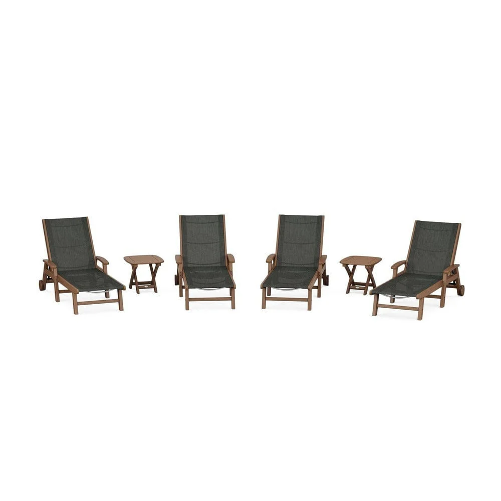 POLYWOOD® - Coastal Chaise 6-Piece Set with Wheels - PWS2024 - Image 40