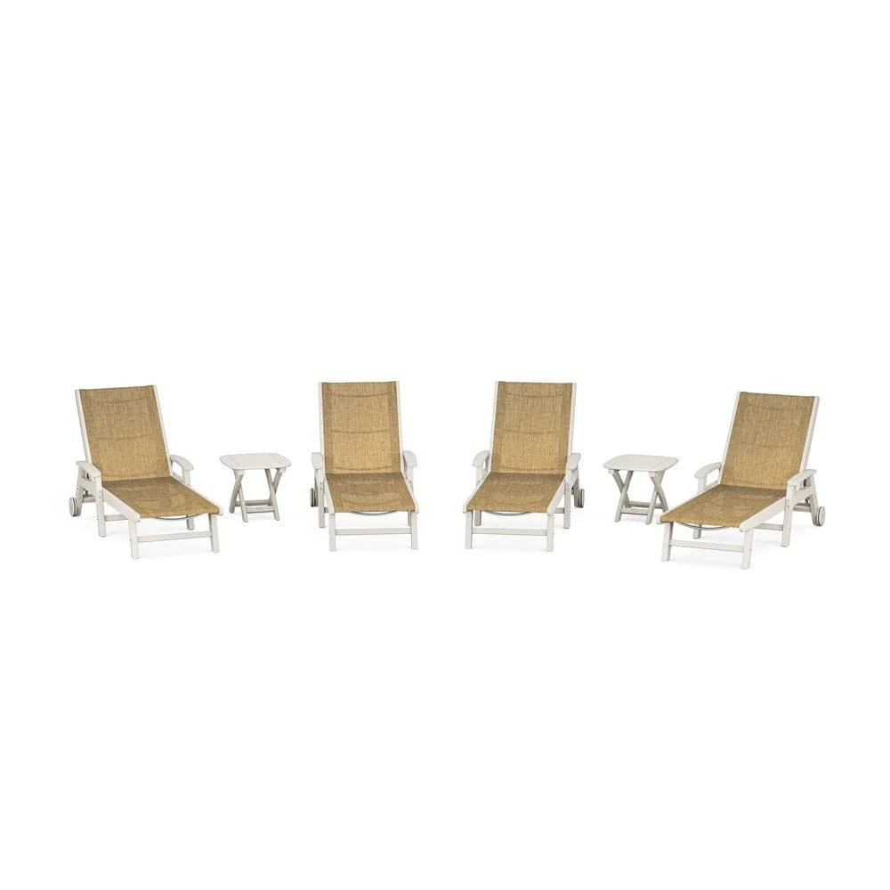 POLYWOOD® - Coastal Chaise 6-Piece Set with Wheels - PWS2024 - Image 41
