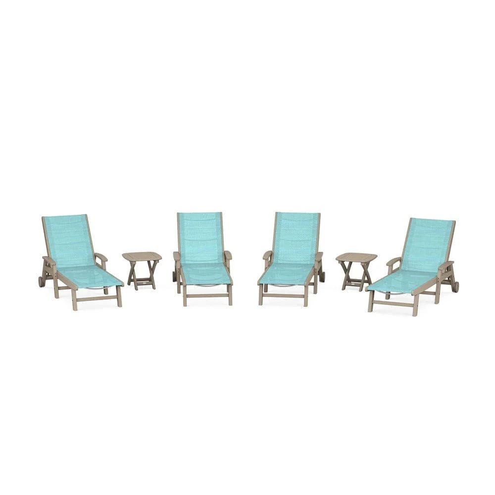POLYWOOD® - Coastal Chaise 6-Piece Set with Wheels - PWS2024 - Image 42