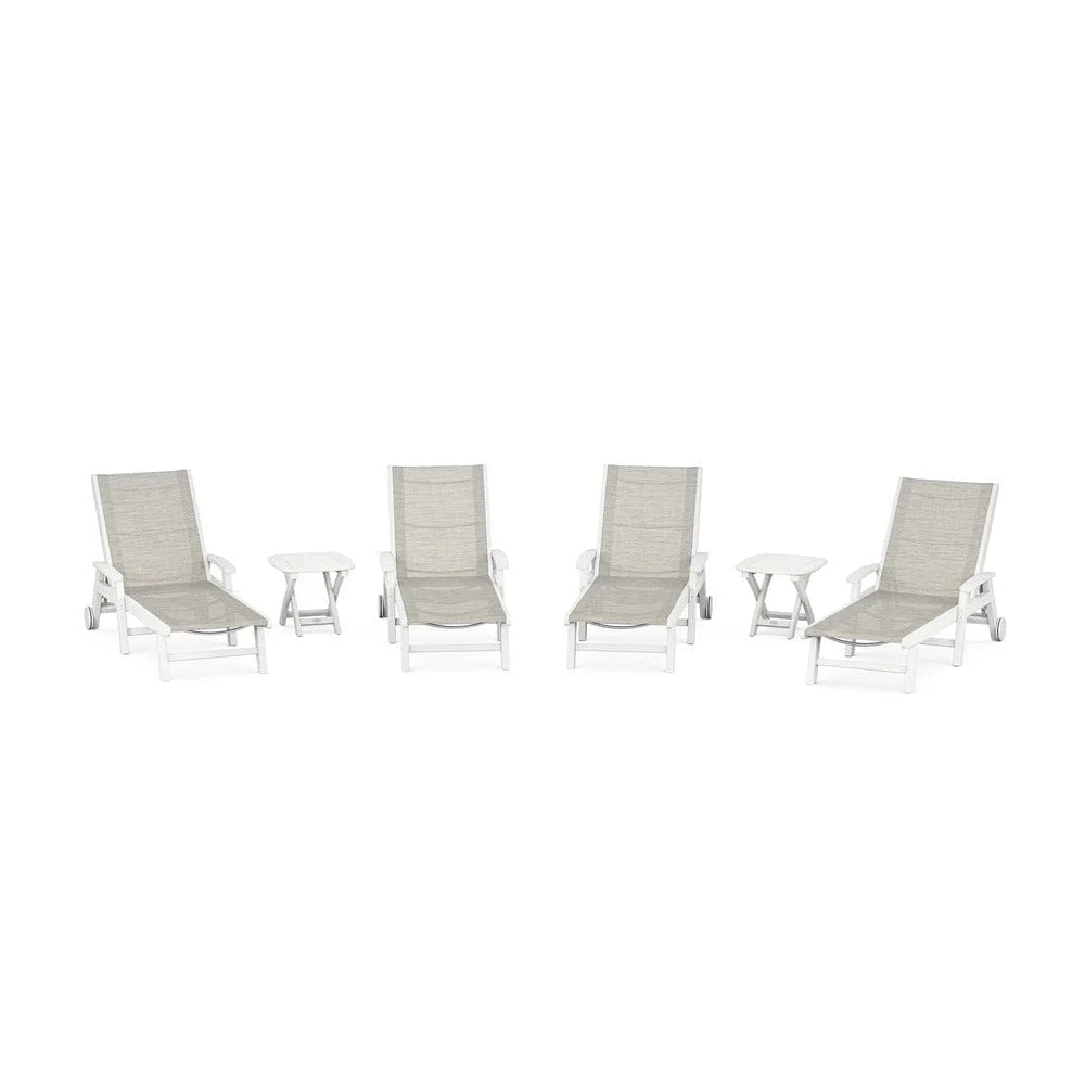 POLYWOOD® - Coastal Chaise 6-Piece Set with Wheels - PWS2024 - Image 43