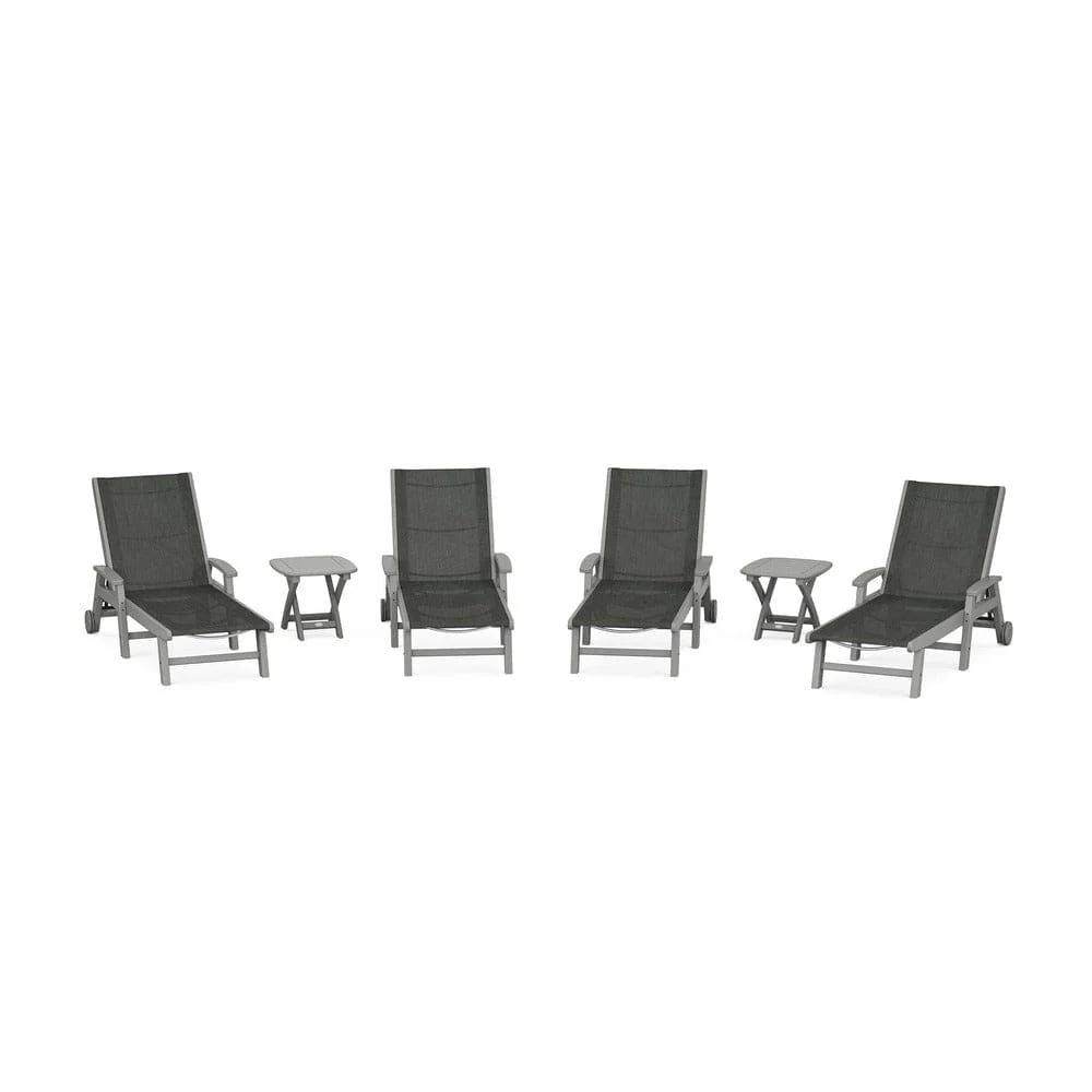 POLYWOOD® - Coastal Chaise 6-Piece Set with Wheels - PWS2024 - Image 45