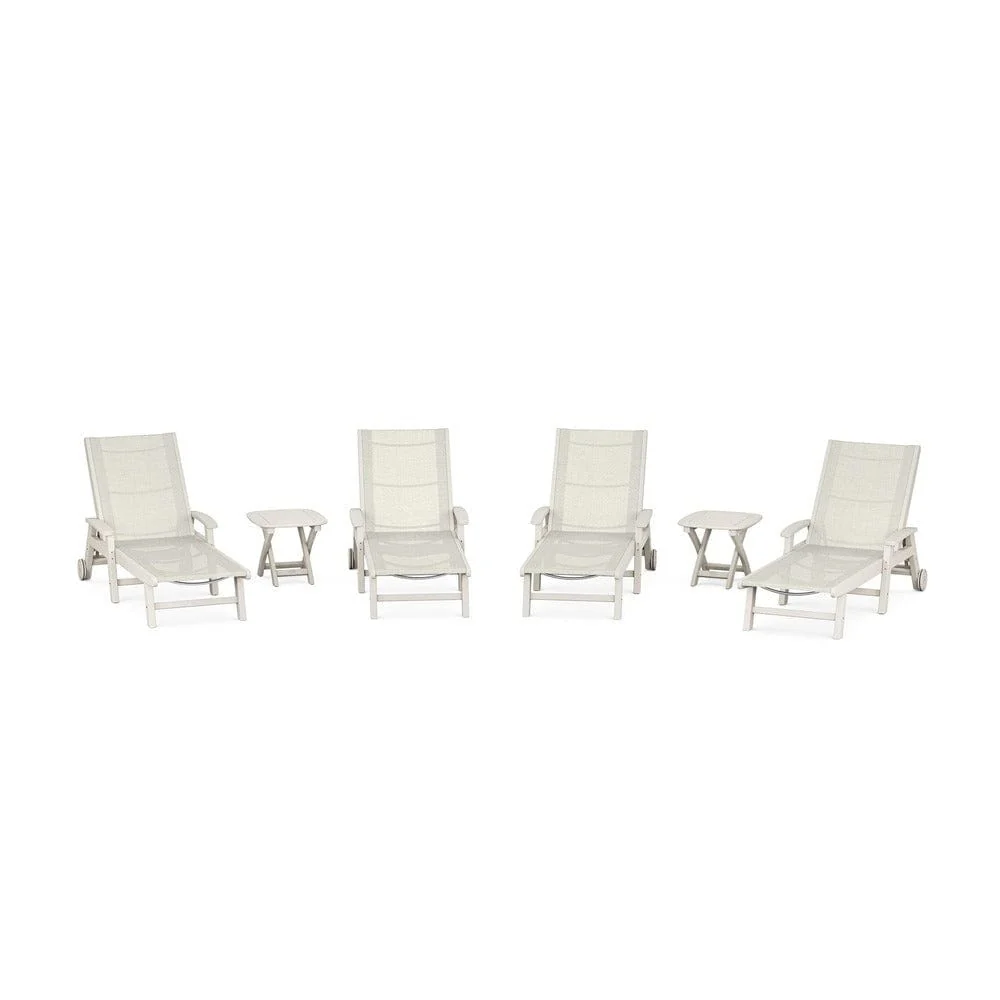 POLYWOOD® - Coastal Chaise 6-Piece Set with Wheels - PWS2024 - Image 47