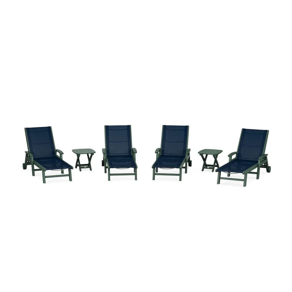 POLYWOOD® - Coastal Chaise 6-Piece Set with Wheels - PWS2024 - Image 48