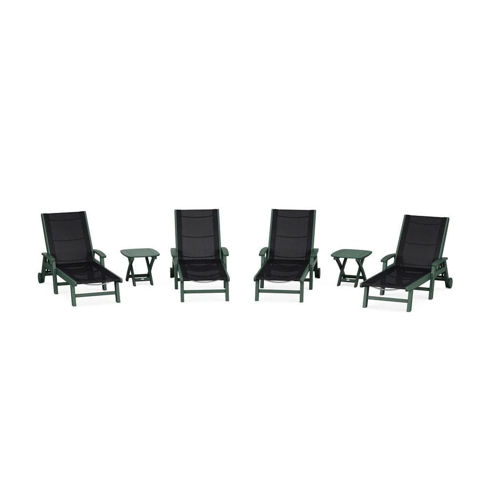 POLYWOOD® - Coastal Chaise 6-Piece Set with Wheels - PWS2024 - Image 49