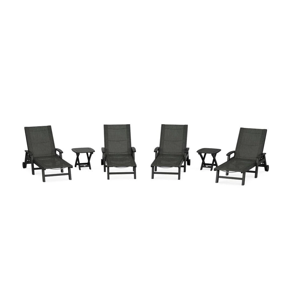 POLYWOOD® - Coastal Chaise 6-Piece Set with Wheels - PWS2024 - Image 56