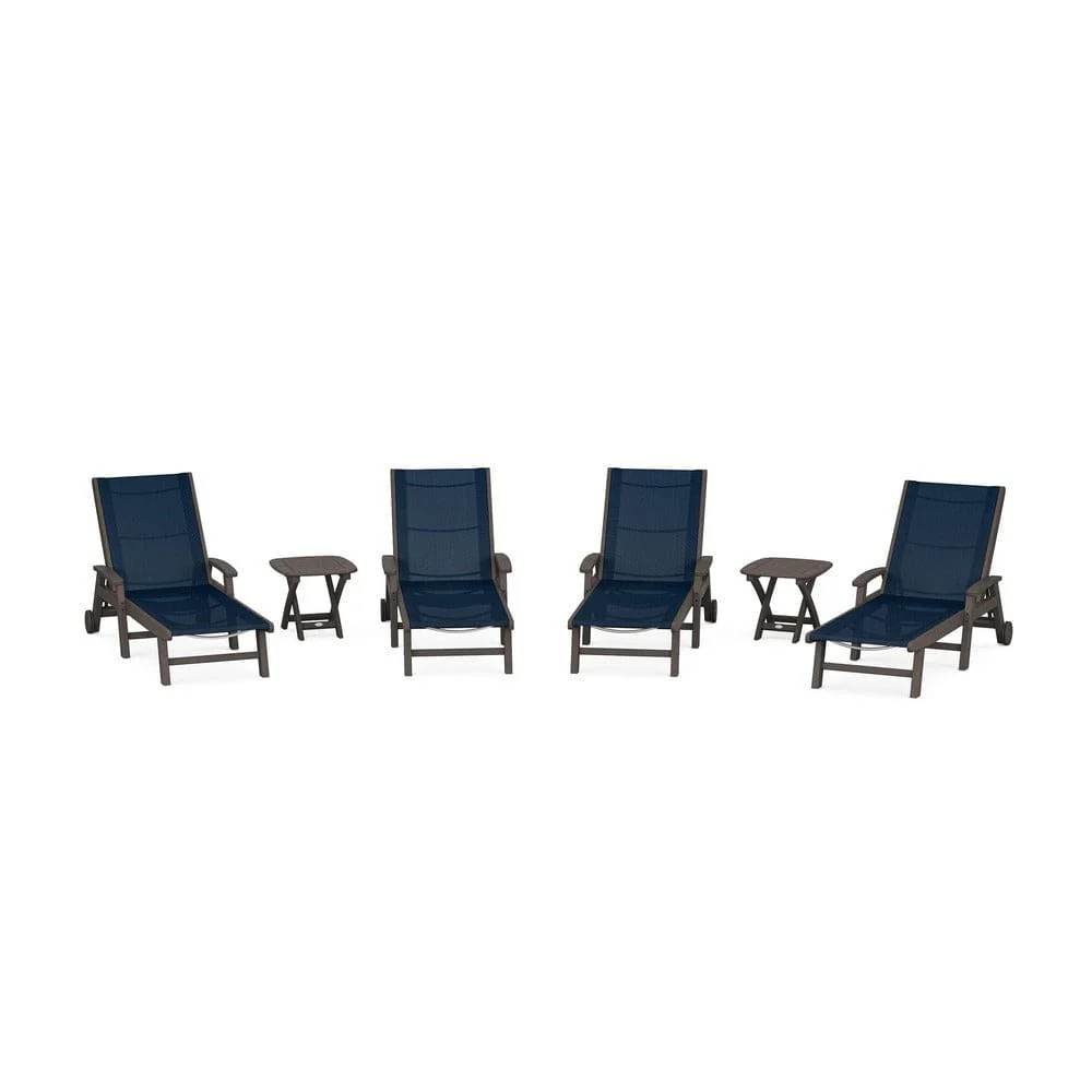 POLYWOOD® - Coastal Chaise 6-Piece Set with Wheels - PWS2024 - Image 58