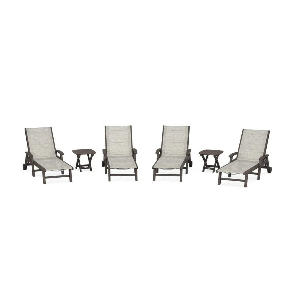 POLYWOOD® - Coastal Chaise 6-Piece Set with Wheels - PWS2024 - Image 59