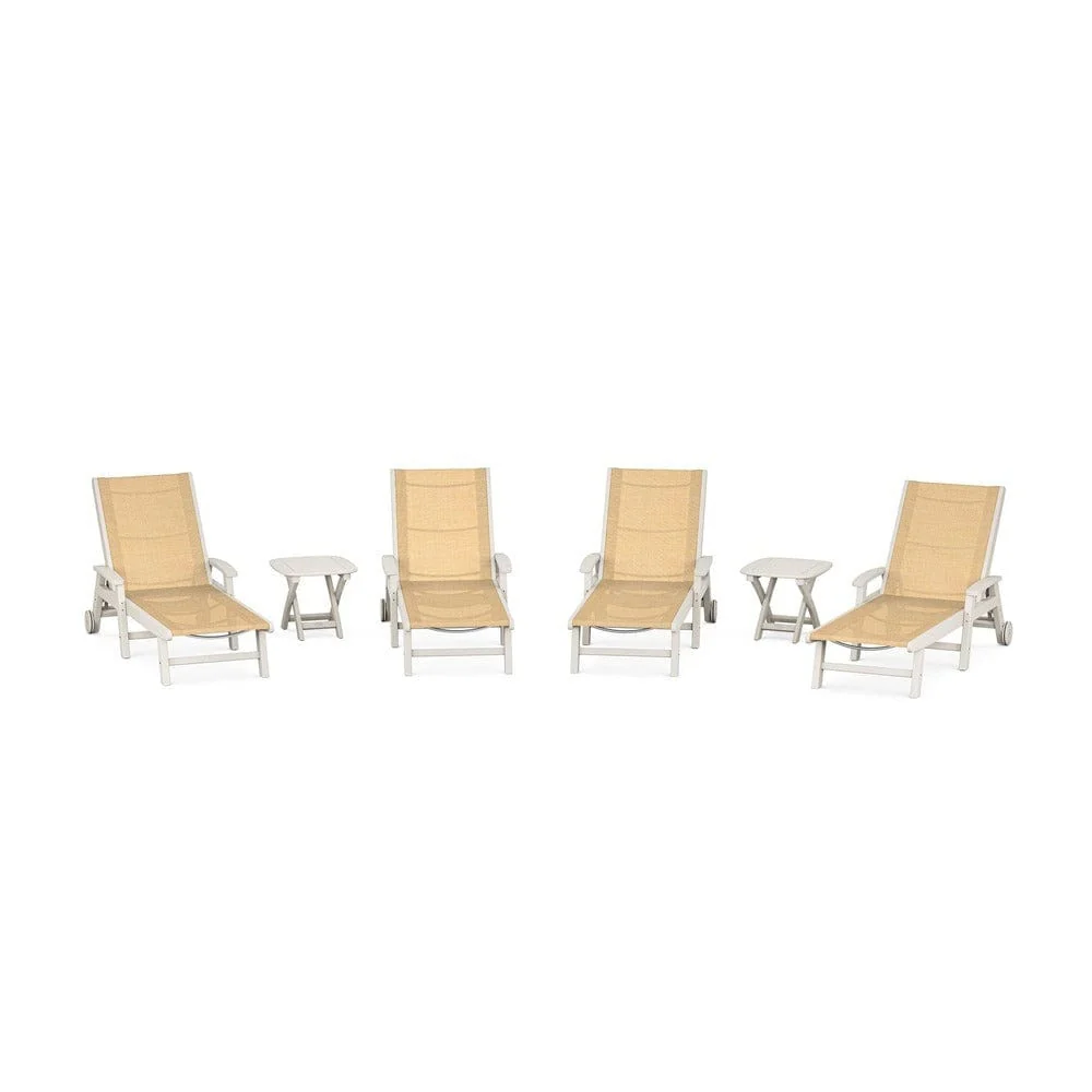 POLYWOOD® - Coastal Chaise 6-Piece Set with Wheels - PWS2024 - Image 6