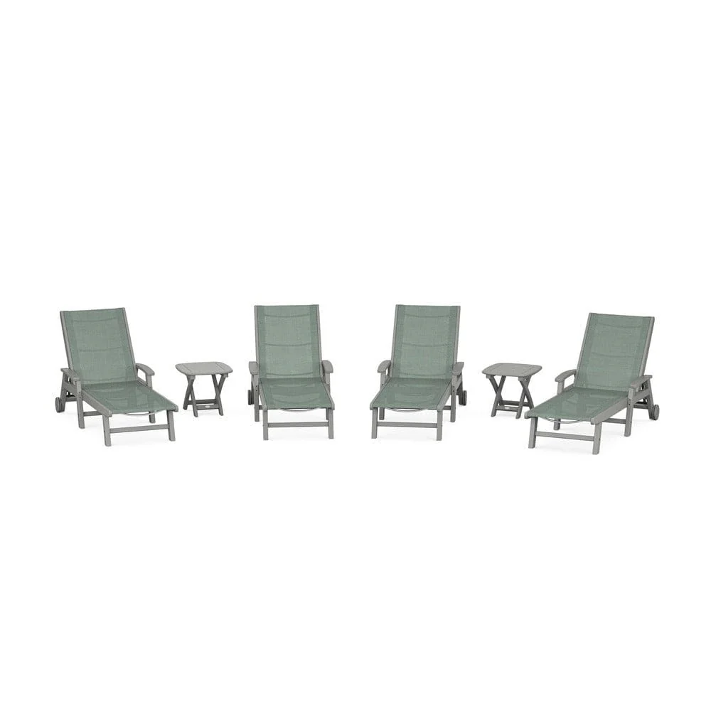 POLYWOOD® - Coastal Chaise 6-Piece Set with Wheels - PWS2024 - Image 60