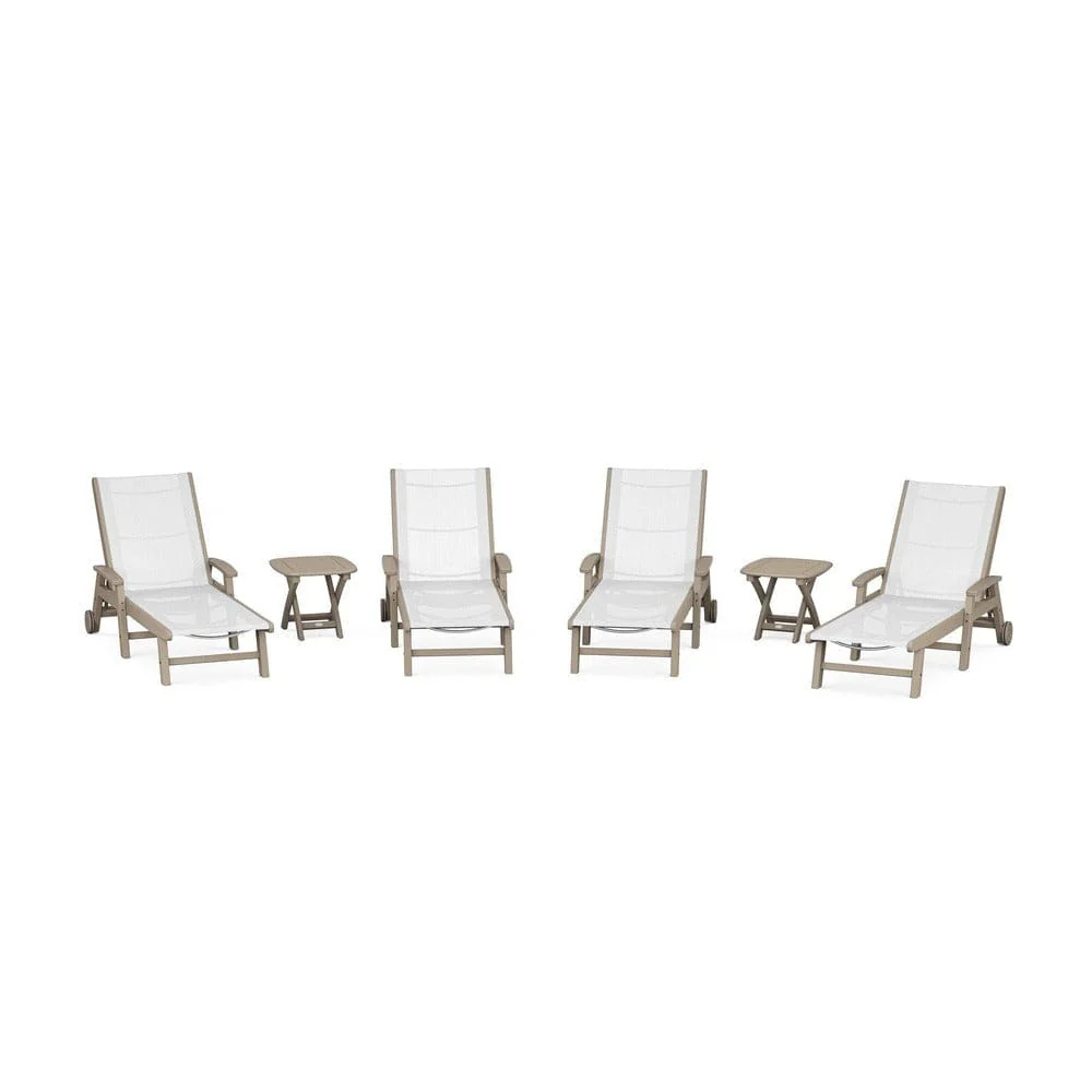 POLYWOOD® - Coastal Chaise 6-Piece Set with Wheels - PWS2024 - Image 62